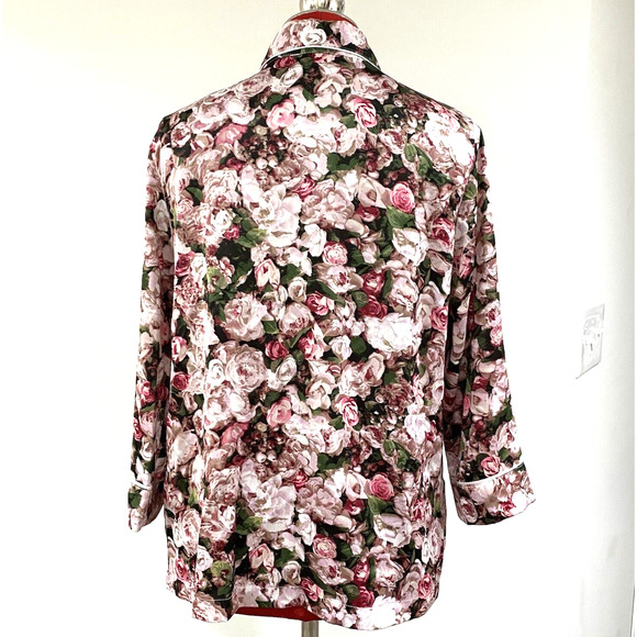 Kate Spade Dream A Little Dream PJ Top XS Navy Print 3/4 Sleeve Button Front - Picture 5 of 8